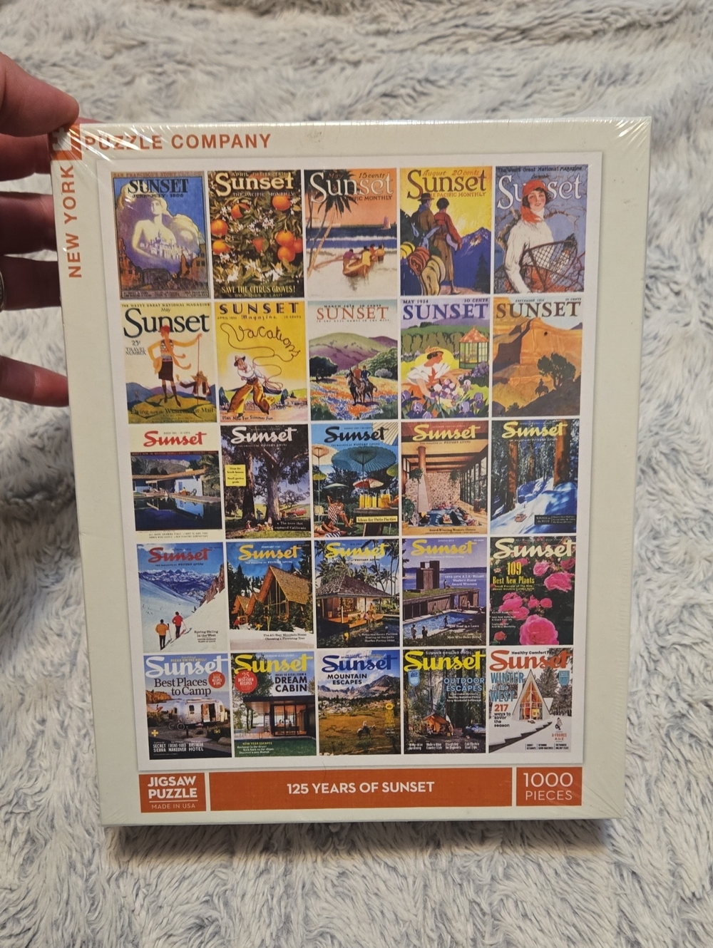 New! New York Puzzle Company - 125 Years Of Sunset Collage 1000 Piece Puzzle